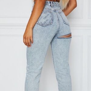 White Fox Butt Rip Jeans